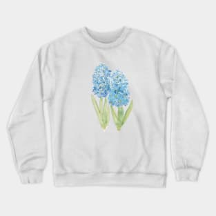 2 blue hyacinth ink and watercolor Crewneck Sweatshirt